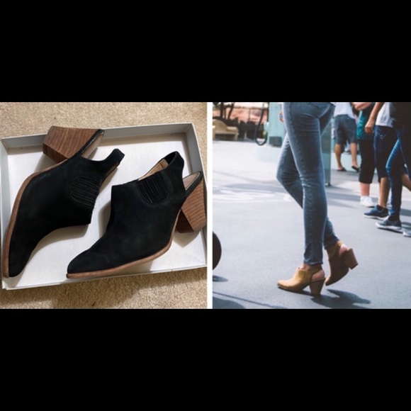 Splendid Black Leather Slingback Bootie 7.5 - Picture 2 of 9